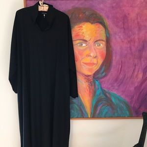 Eskandar wool/cashmere a line maxi dress